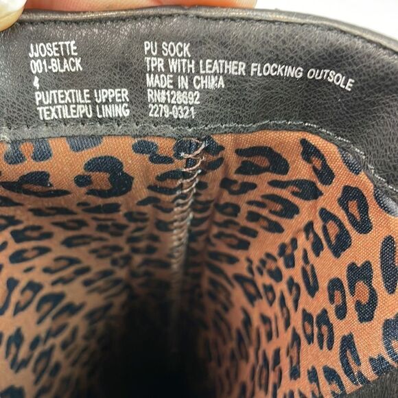 Steve Madden | girls tall glitter boots 4.0 jjosette black with cheetah … - Picture 6 of 8